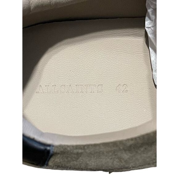 AllSaints Men's Sheer Low Top Suede Trainers Khaki Suede Size EU 42 - Picture 9 of 15